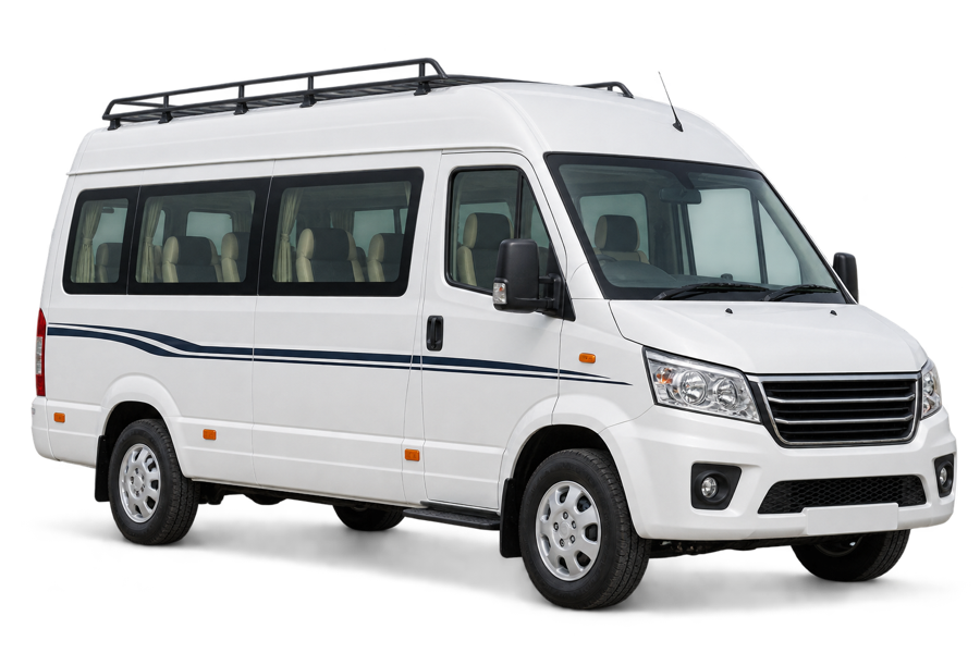 12 Seater Maharaja Tempo Traveller exterior reference