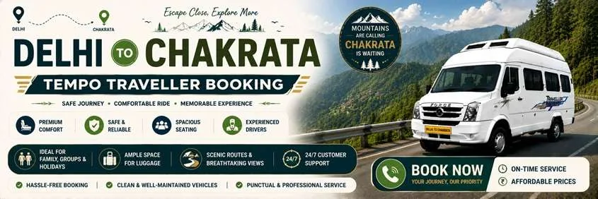 Tempo Traveller Hire In Delhi To Chakrata