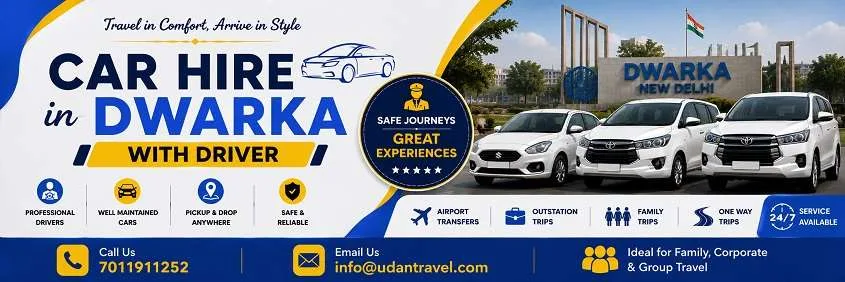 Car Hire in Dwarka with Driver: Local, Outstation and Guest Transfers