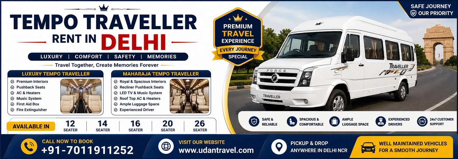 Tempo Traveller Hire In Delhi