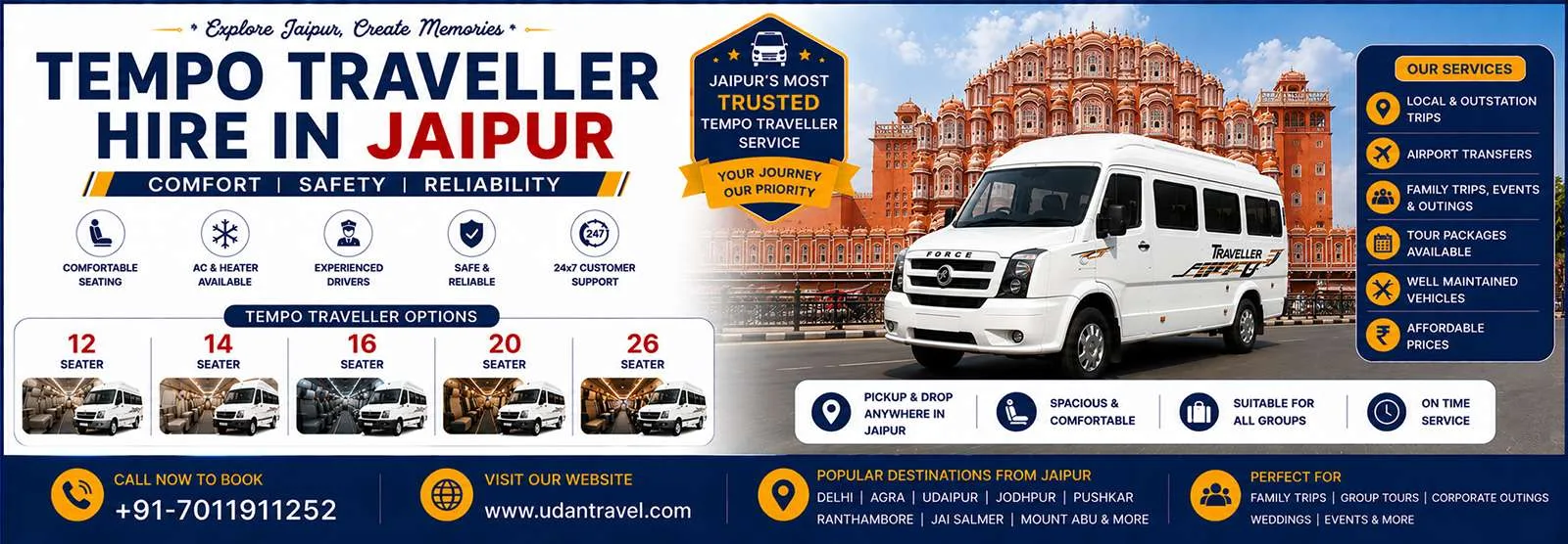 Tempo Traveller hire in Jaipur