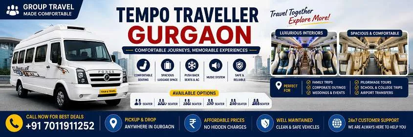 Tempo Traveller Hire in Gurgaon: Local, Outstation and Guest Transfers
