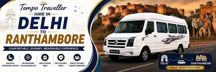 Tempo Traveller Hire In Delhi To Ranthambore