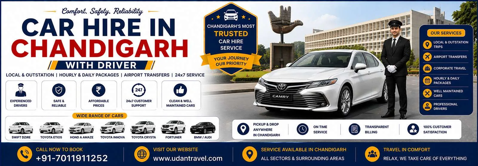 Car Hire In Chandigarh