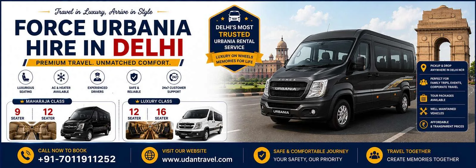 Force Urbania On Rent In Delhi