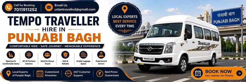 Tempo Traveller Hire in Punjabi Bagh: Local, Outstation and Guest Transfers