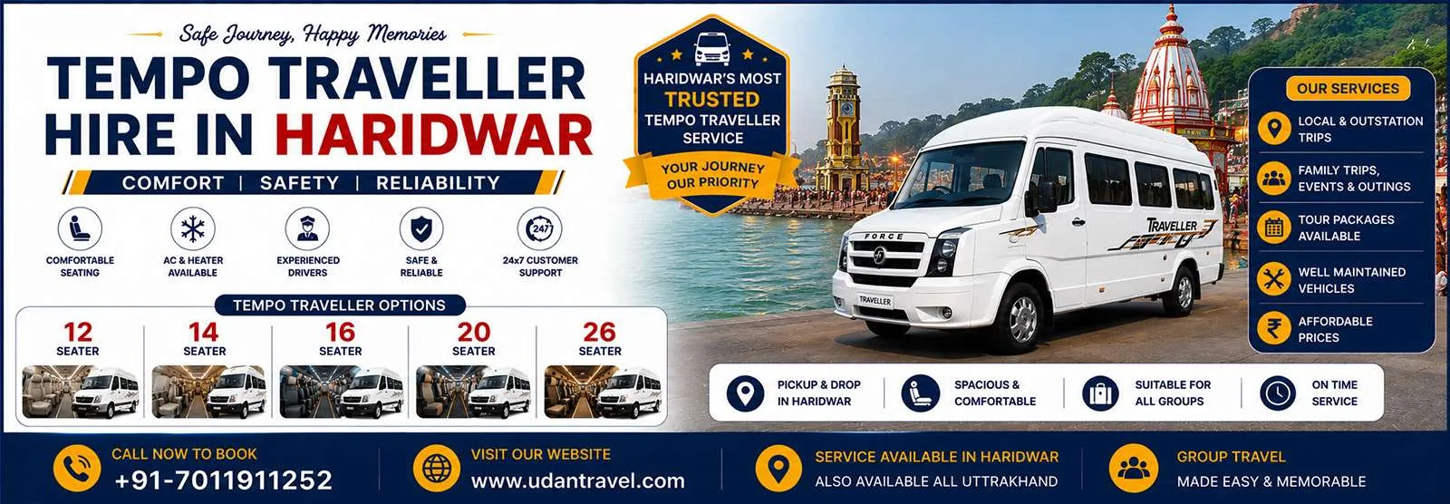 Tempo Traveller Hire In Haridwar