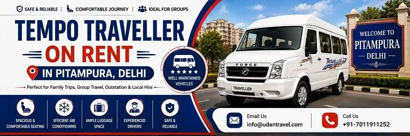 Tempo Traveller Hire in Pitampura: Local, Outstation and Guest Transfers