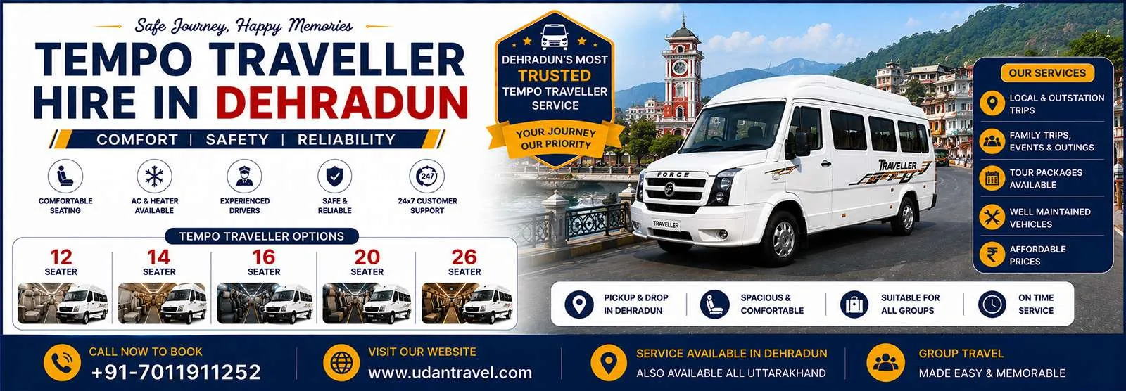 Tempo Traveller Hire In Dehradun 