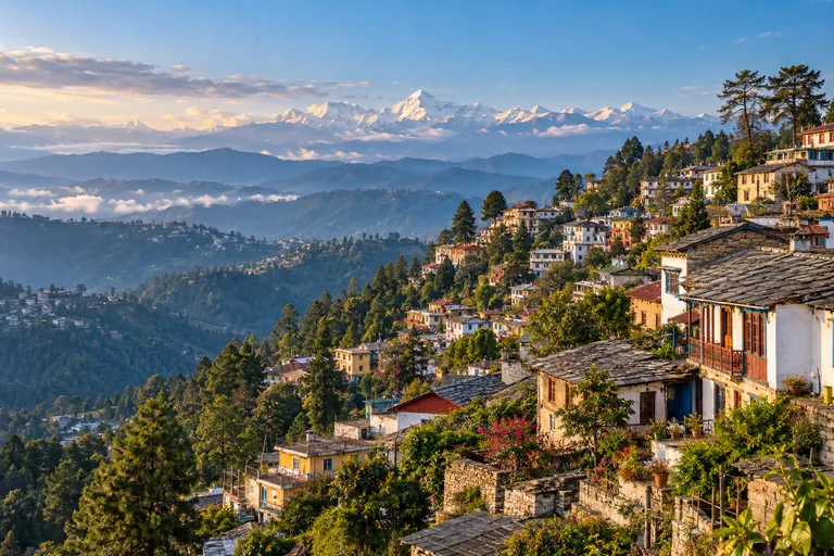Almora destination travel illustration