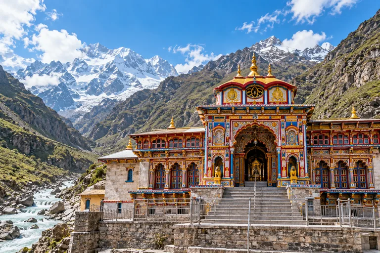 Badrinath destination travel illustration