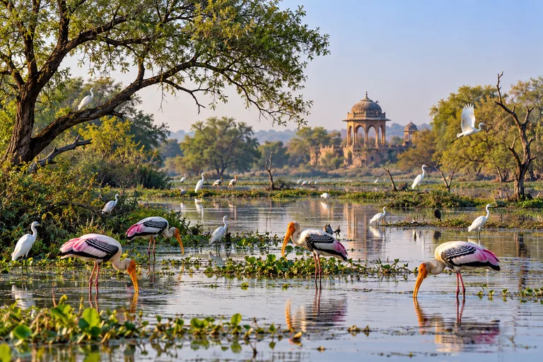 Bharatpur travel illustration