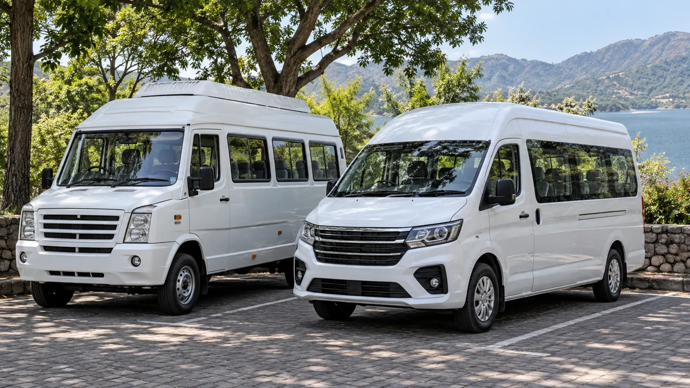 Tempo Traveller vs Force Urbania: Choosing a Vehicle for Your Family Trip