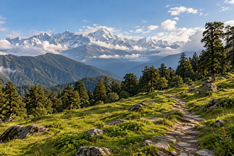 Chopta destination travel illustration