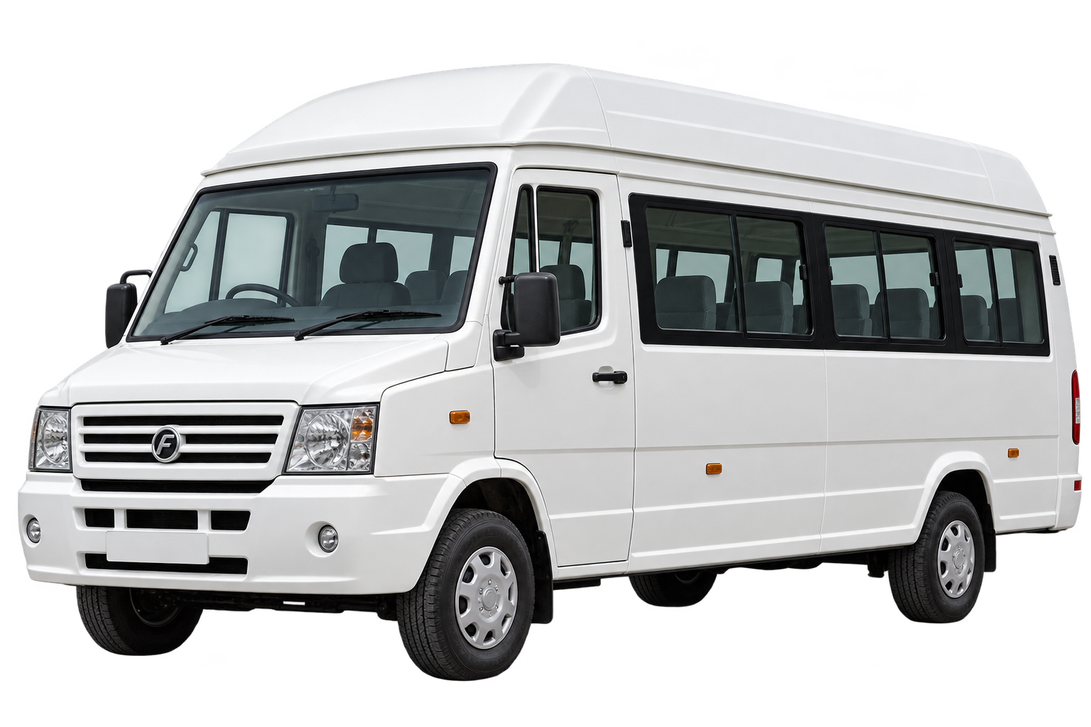 White Force Tempo Traveller for sports team transport