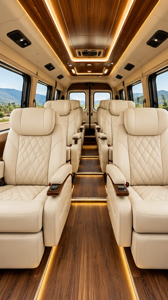 9 Seater Maharaja Urbania cabin illustration