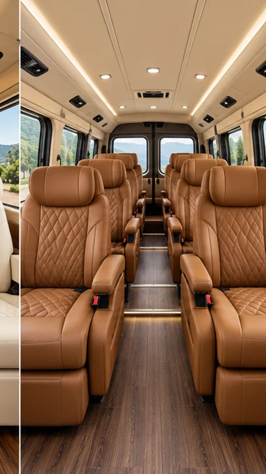 12 Seater Maharaja Urbania cabin illustration