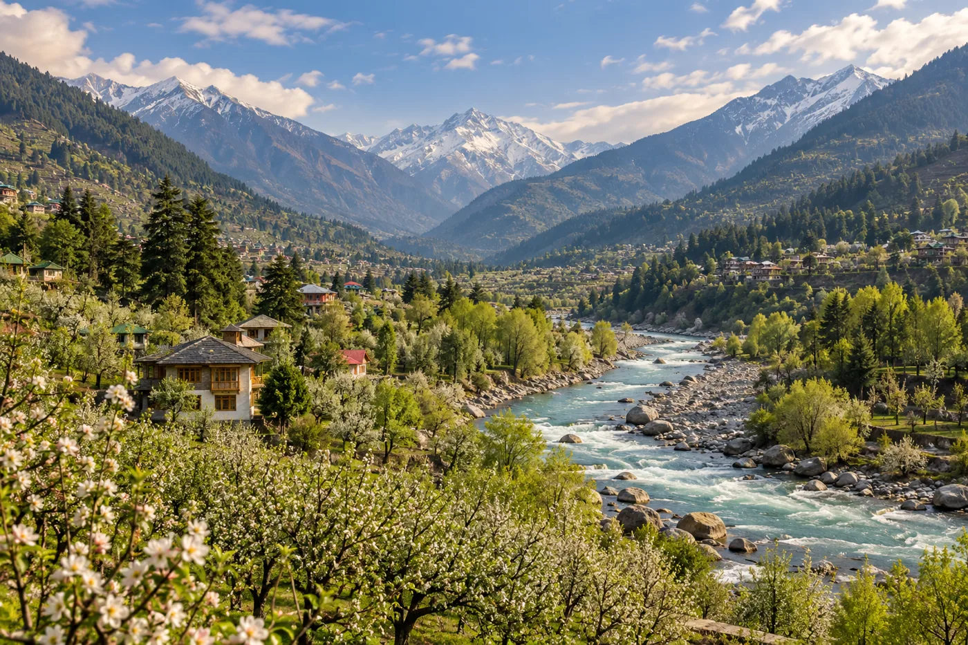 Kullu travel illustration