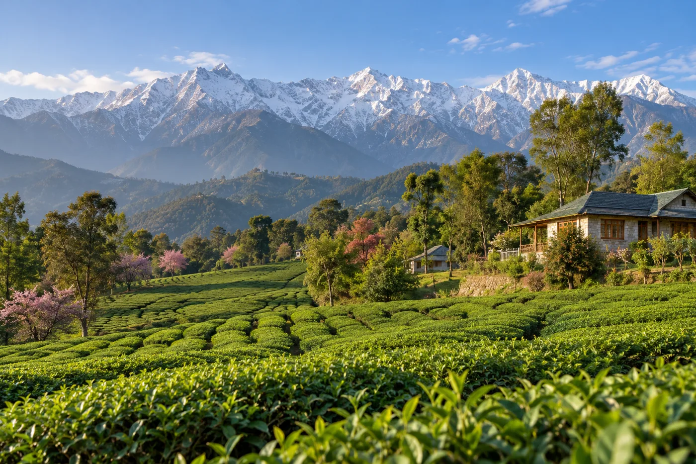 Palampur travel illustration