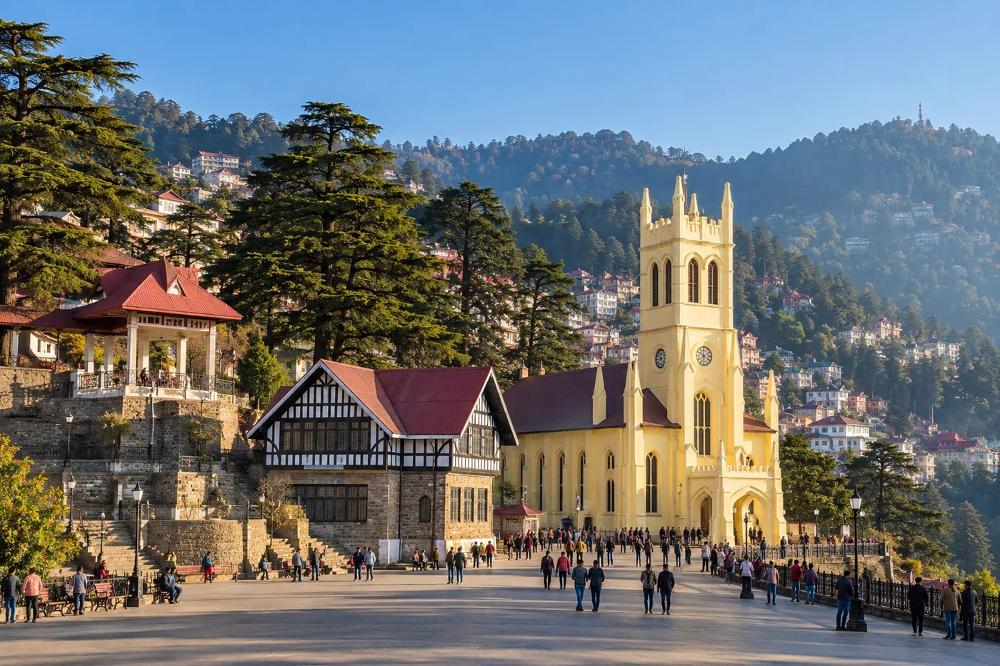 Shimla travel illustration