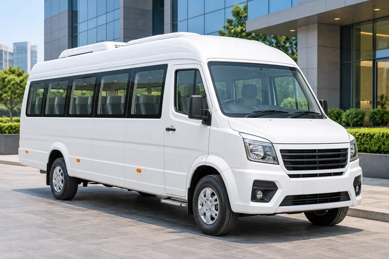 20 Seater Tempo Traveller monthly rental vehicle illustration