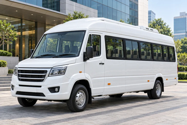 26 Seater Tempo Traveller monthly rental vehicle illustration