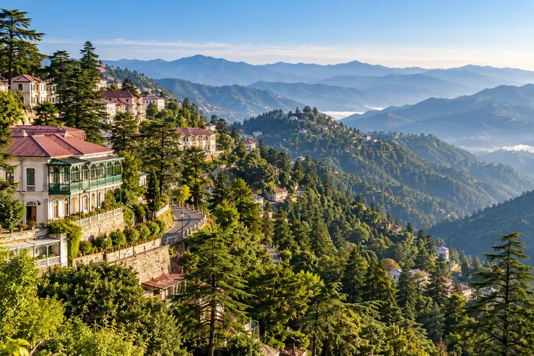 Mussoorie destination travel illustration