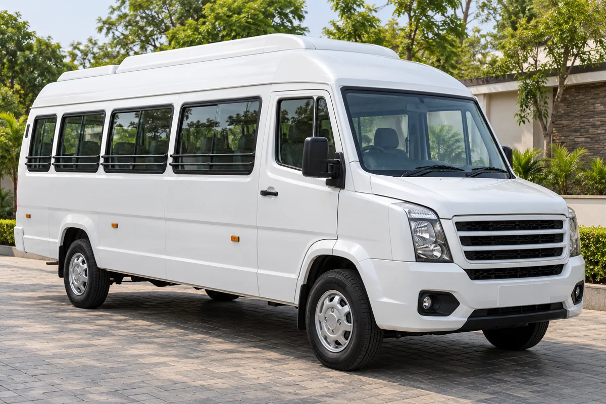 26 Seater Tempo Traveller category cabin or vehicle reference