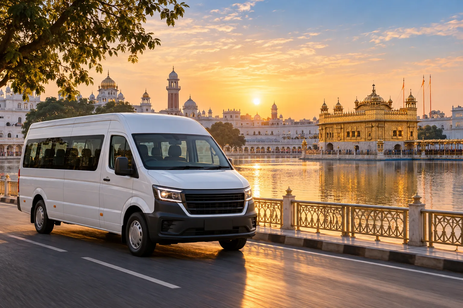 Amritsar group road travel illustration