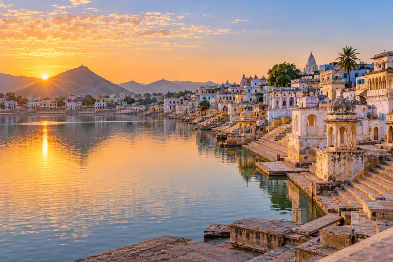 Pushkar travel illustration