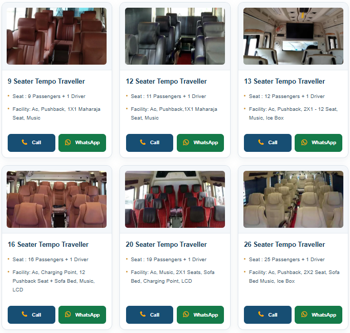 9 Seater Tempo Traveller reference photograph