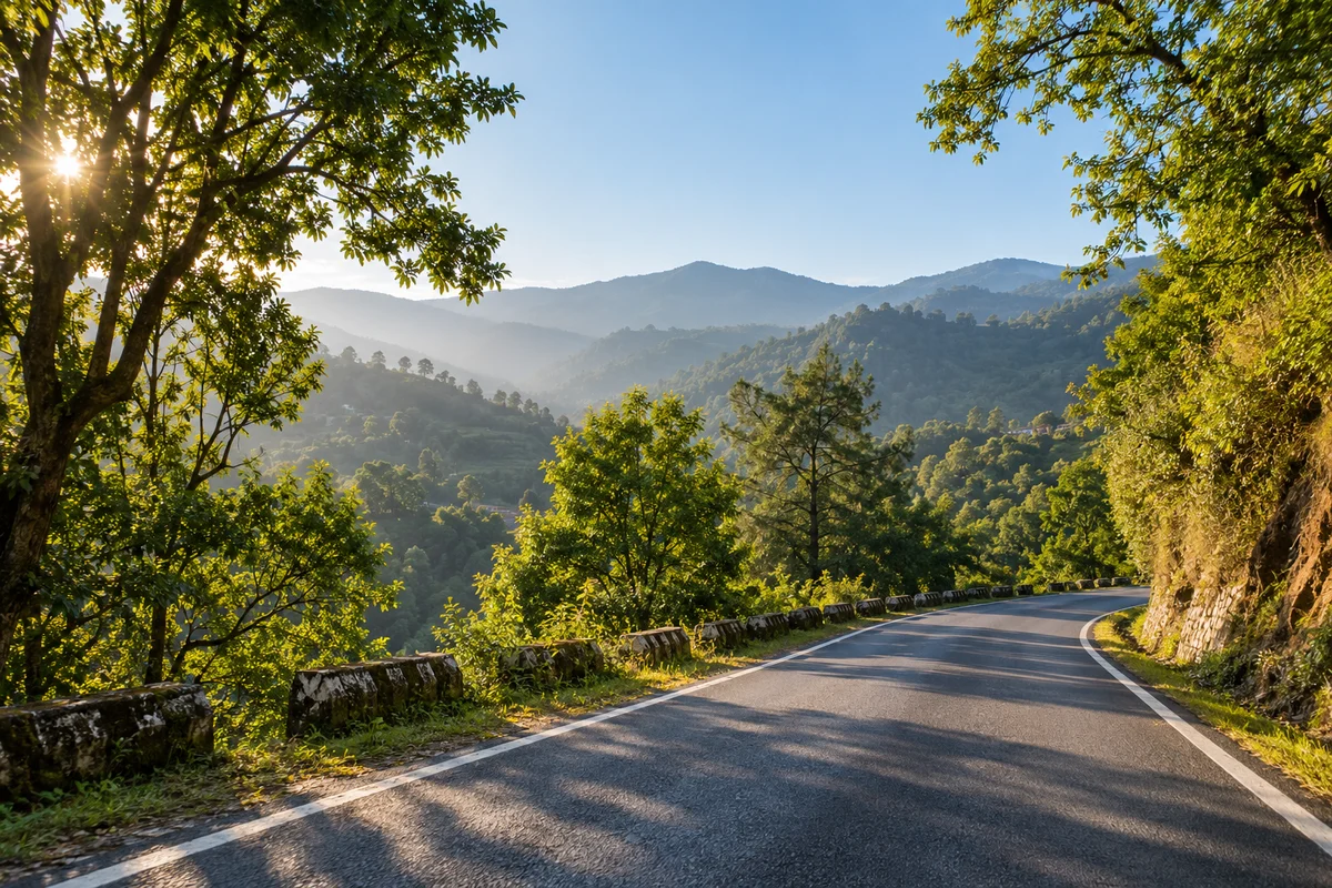 Scenic North Indian road for a weekend escape
